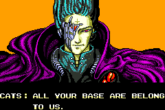 Screenshot from the Zero Wing arcade game