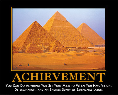 Demotivational poster about achievement