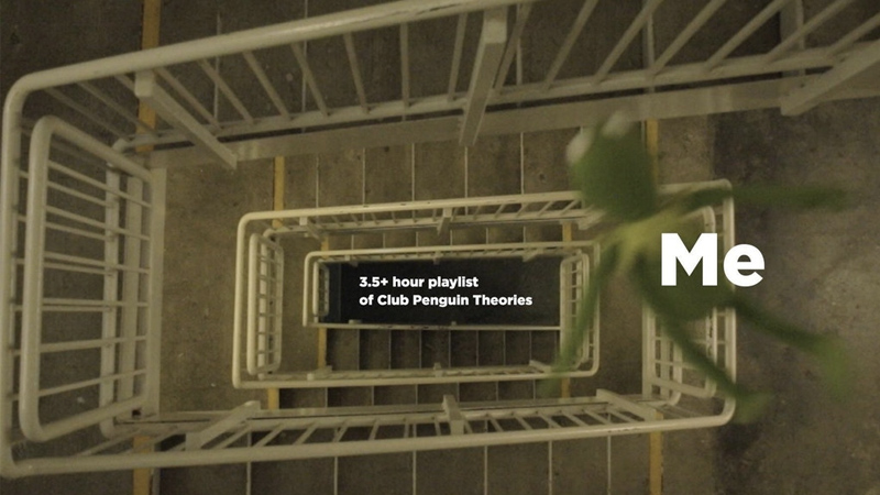 Kermit falling down a stairwell meme